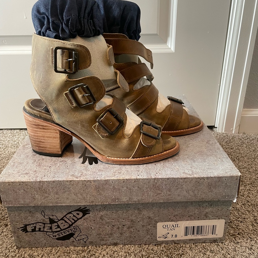 Freebird by Steven Tan Women's Buckle Sandals - QUAIL